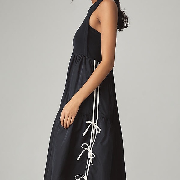 Nwot Daily Practice bowline sleeveless midi Dark Green Dress - Picture 4 of 5